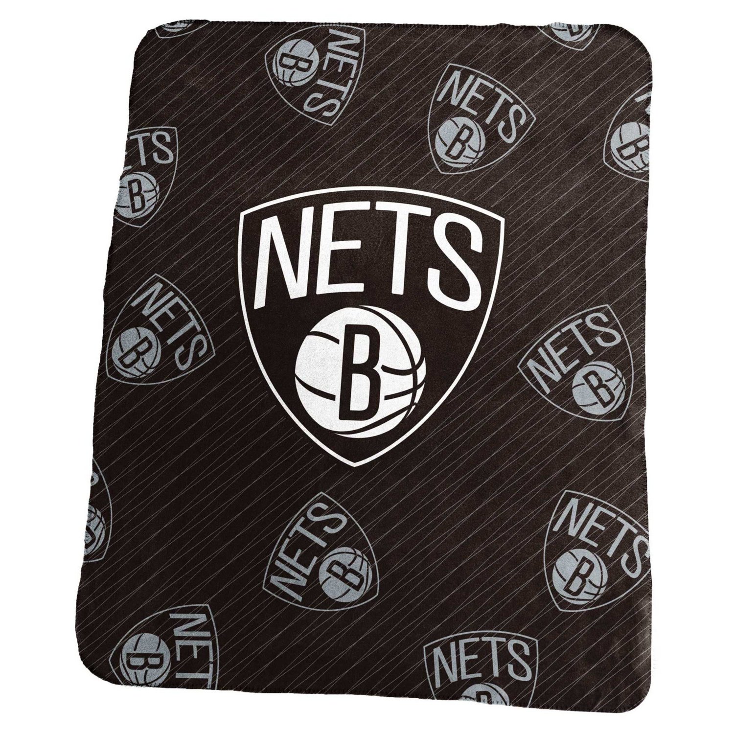 Brooklyn Nets 50" x 60" Repeating Logo Classic Plush Throw Blanket - view number 1